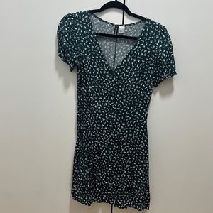 Green button down dress